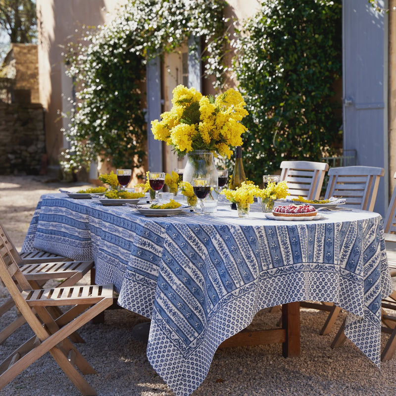 Avignon Blue/Marine Tablecloth