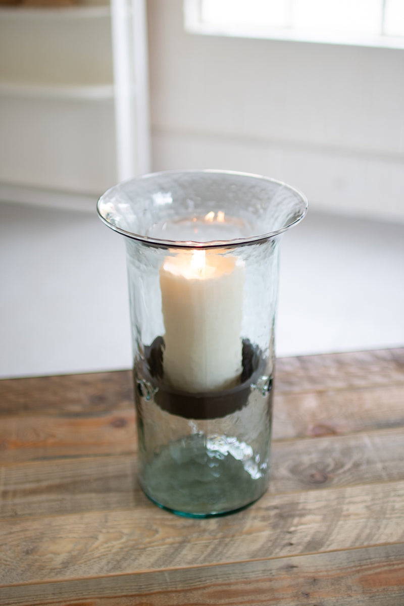 Medium Glass Cylinder with Rustic Insert