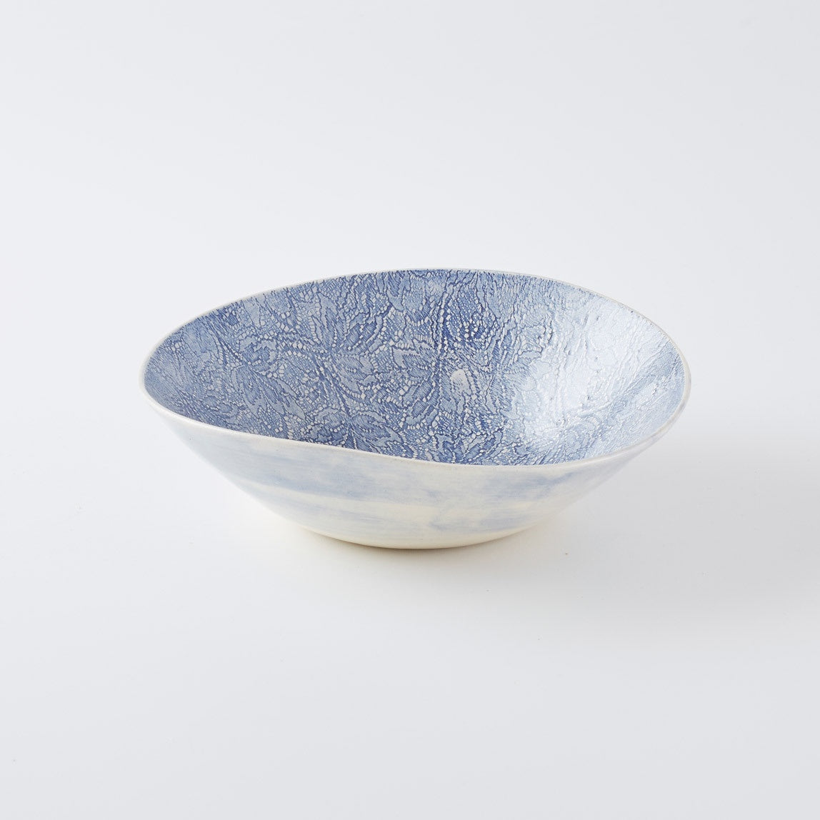 Medium Salad Bowl Print Blue